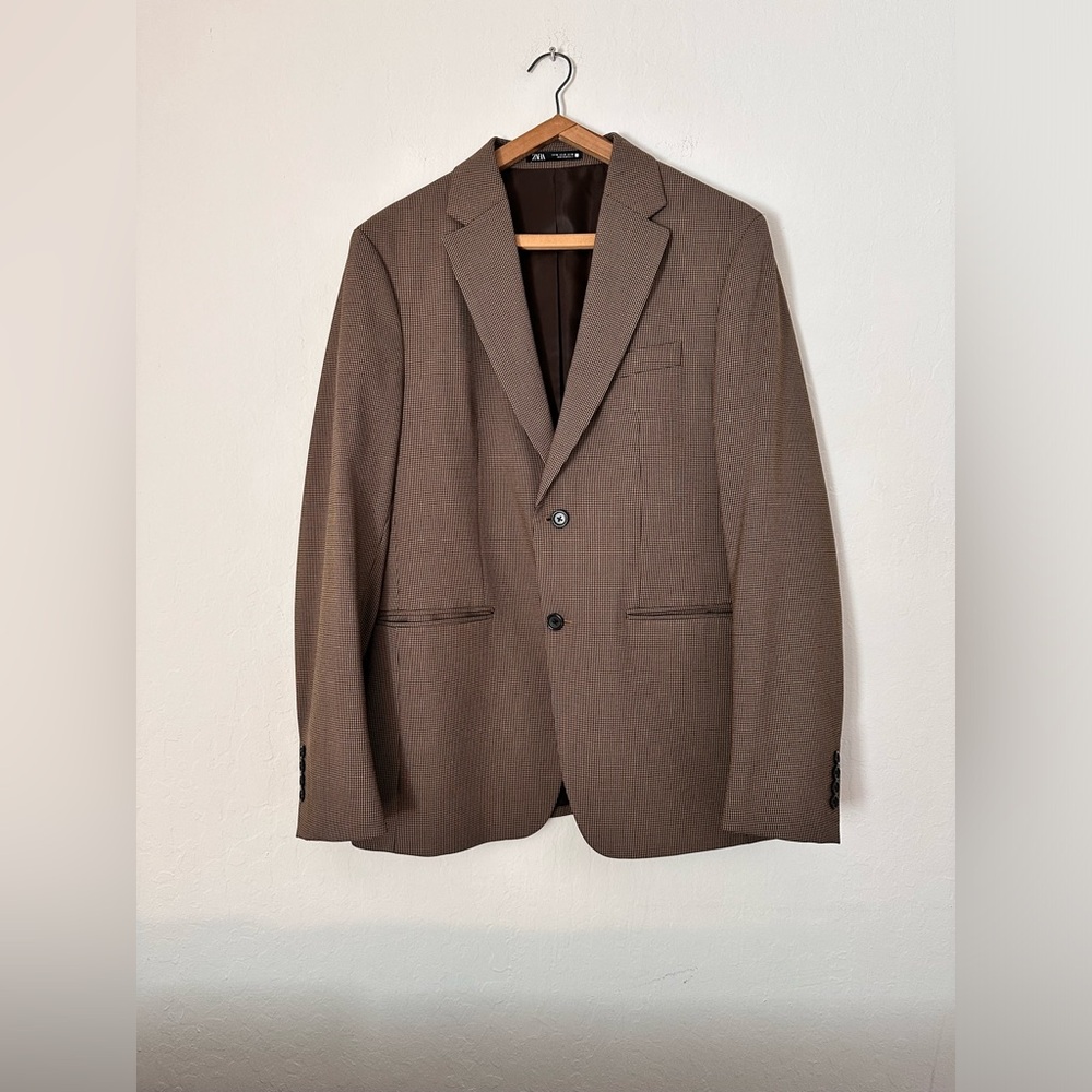 Zara Mens Blazer Brown Sz 40